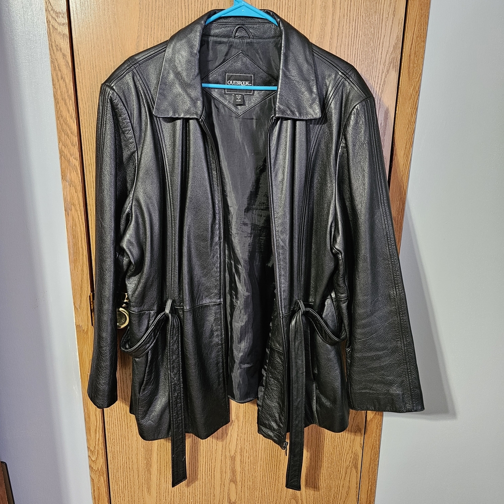 Luxurious Black Leather Jacket by Outbrook